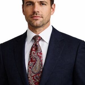 Christian Dior Monsieur Vintage Paisley Tie – Burgundy / Beige / Blue